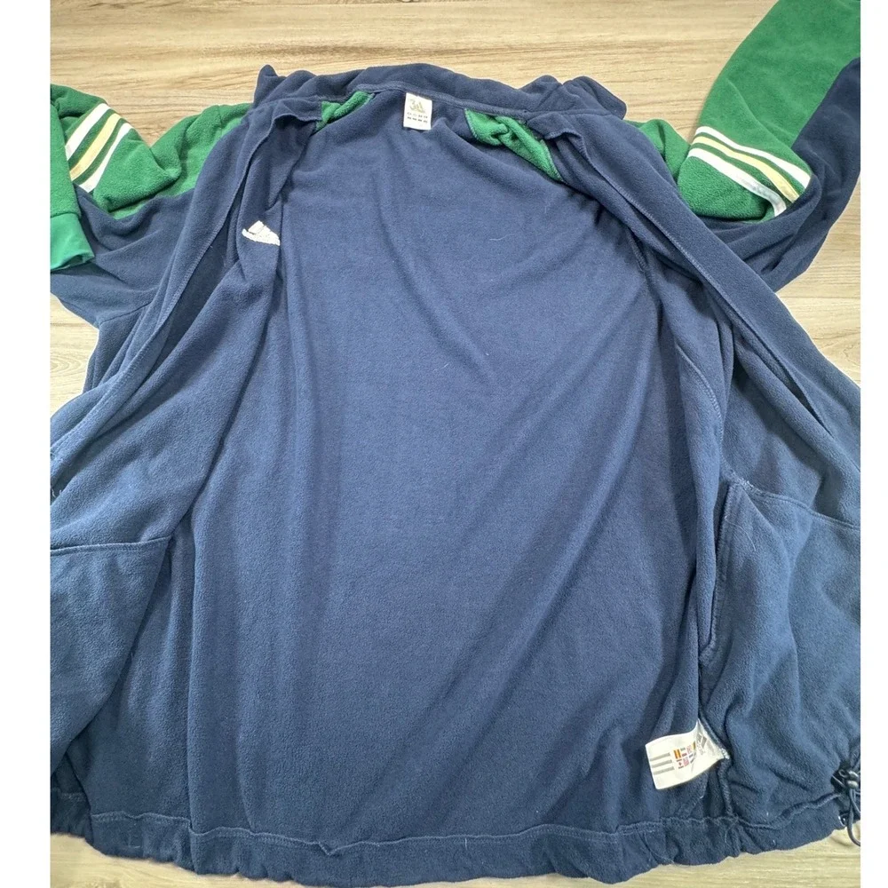 Vintage Adidas Notre Dame Fighting Irish ClimaWarm Fleece Zip Jacket‎ 2XL Y2K
